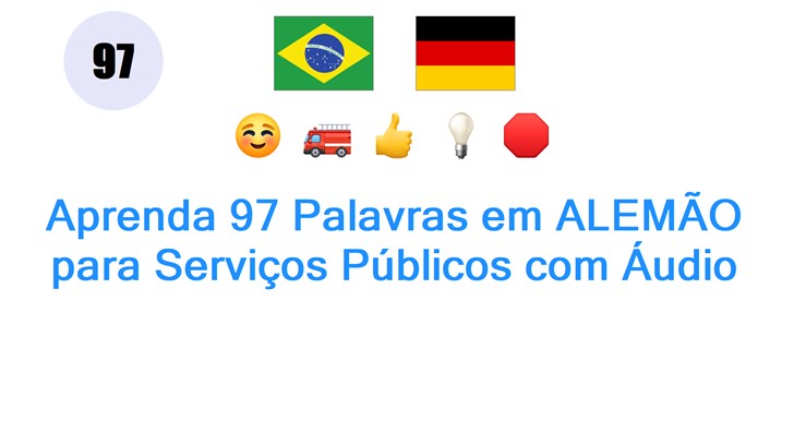 Aprenda 97 Palavras em ALEMÃO para Serviços Públicos com Áudio